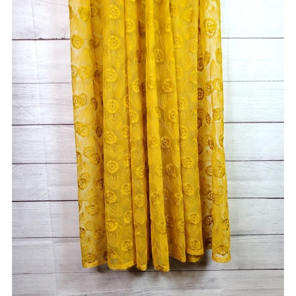 Elestory Enchanted Lace Embroidered Floral Maxi See Through Dress Size XL NWT - Picture 8 of 9